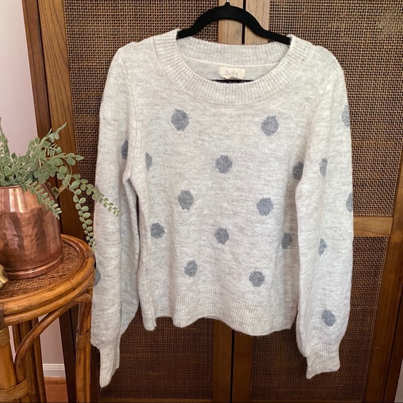 Kaisely Sweaters - Kaisley • Silver Dotted Alpaca Sweater • NWT • L